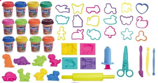 ArtKids Claydough and Utensils Set 36pcs DIY Clay Dough with Utensils Mold Pretend Play Kitchen Set DIY Clay PlayDough Set