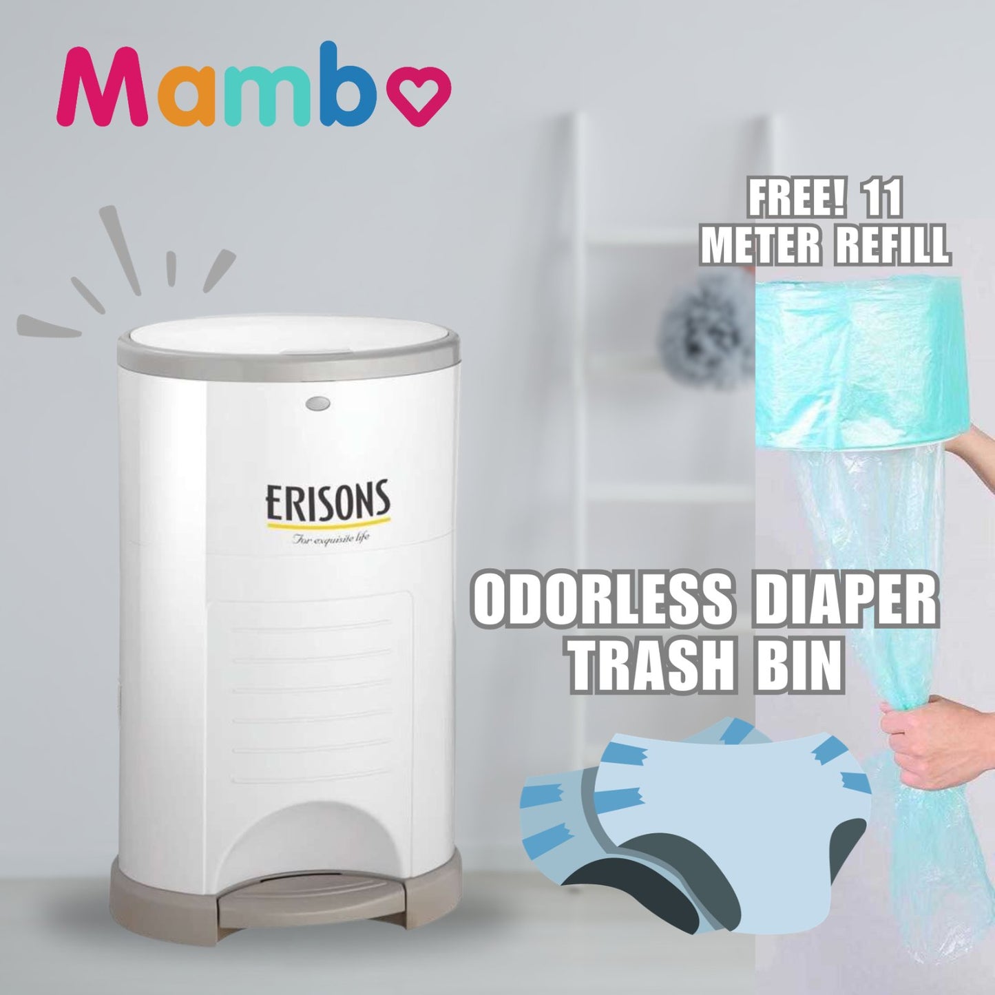 Mambo Diaper Trash Bin