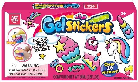 ArtKids Glue Windor Color  Paint Gel Sticker and Create  Gel Effect Stickers Free Glue  Painting Craft Kit For Kids
