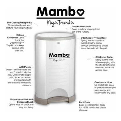 Mambo Diaper Trash Bin