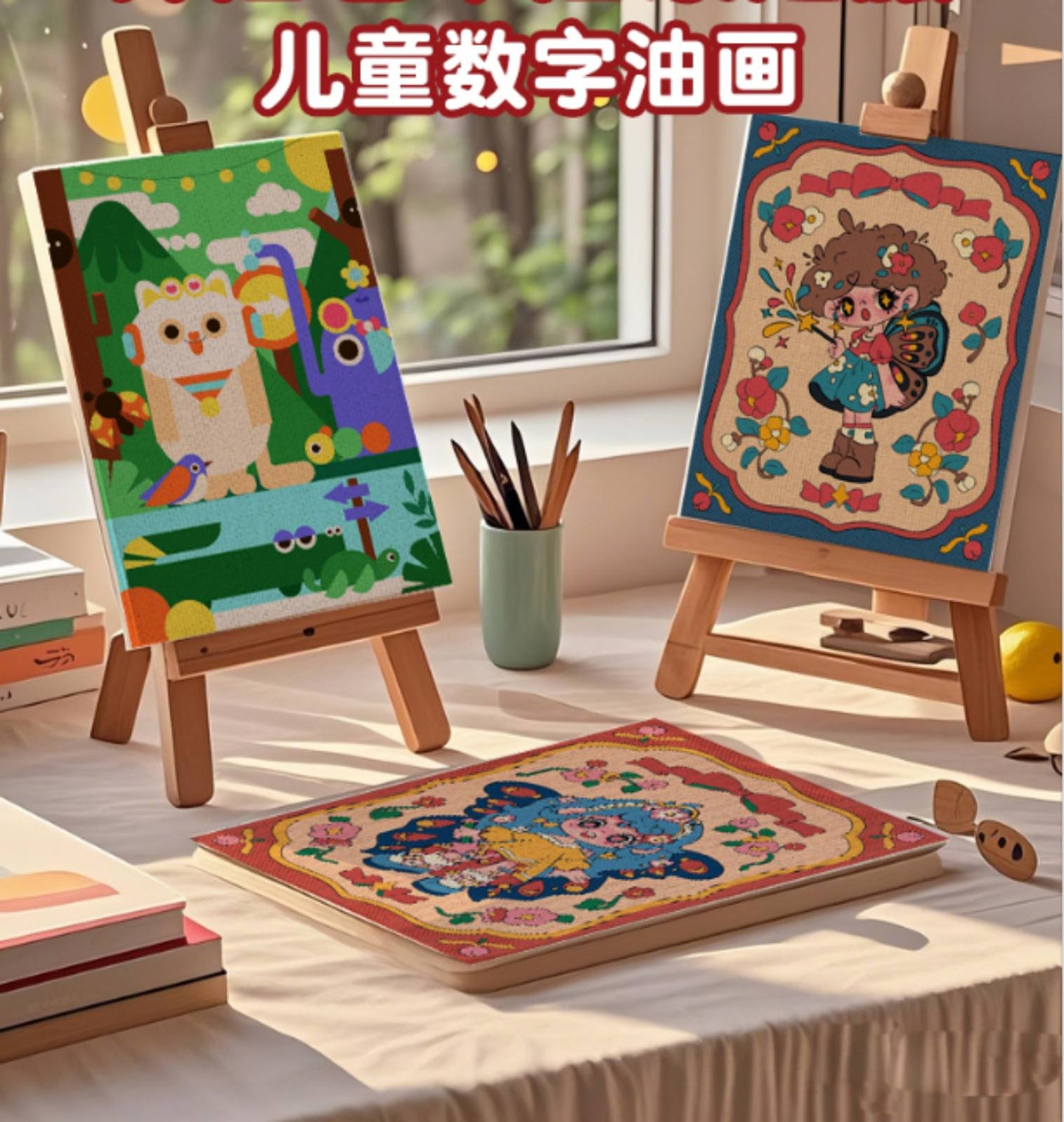 FOREST PARTY CANVAS PAINT BY NUMBERS