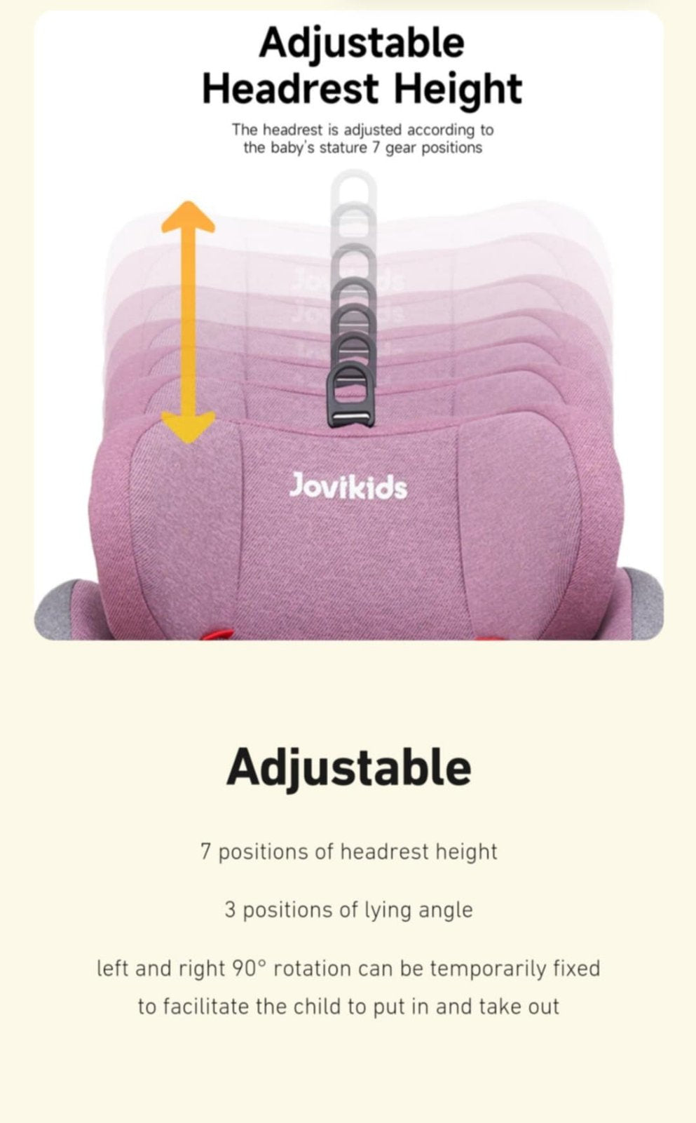 Jovikids Angela Isofix with Top Tether