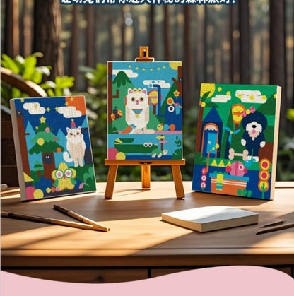 FOREST PARTY CANVAS PAINT BY NUMBERS
