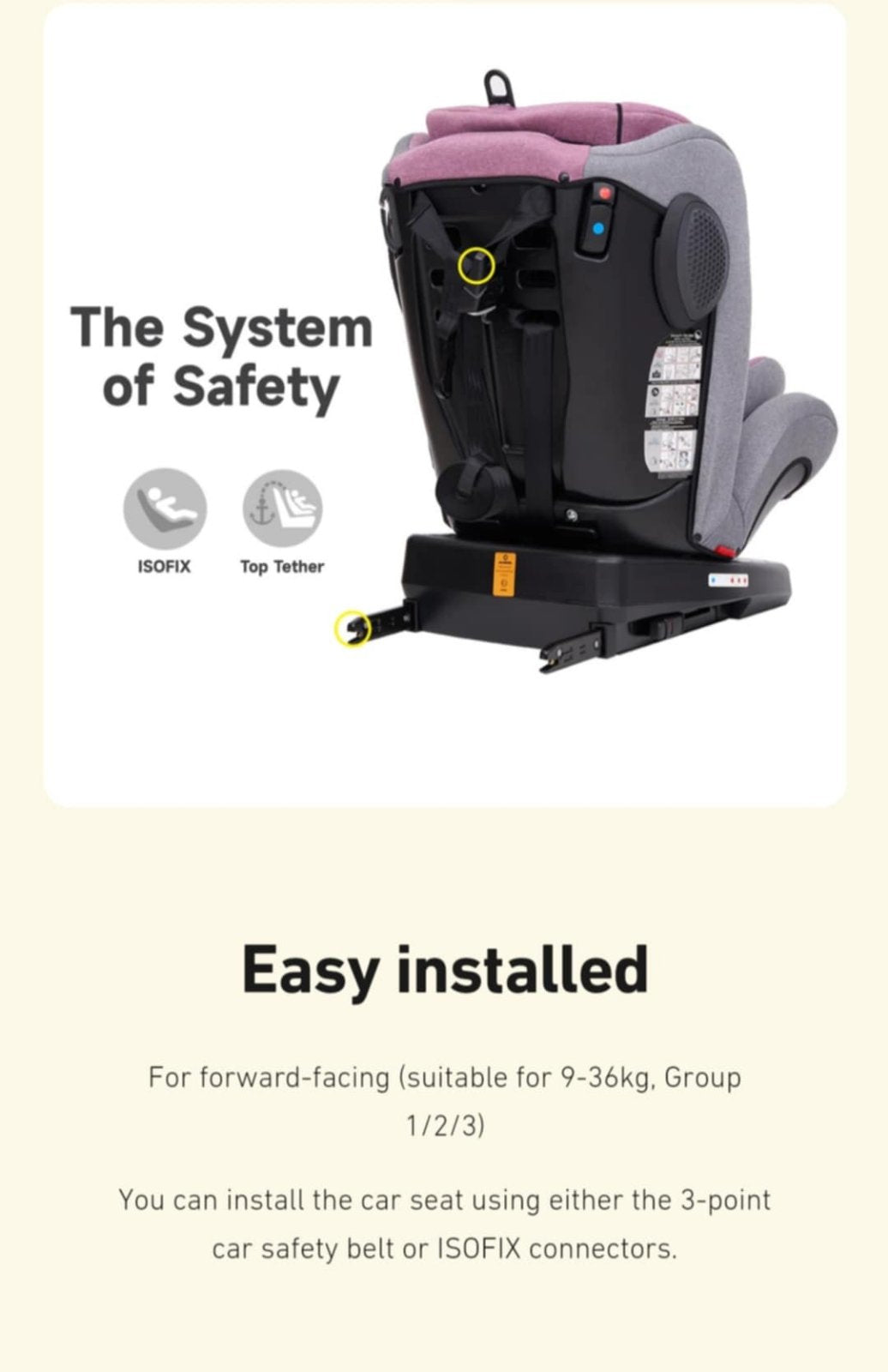 Jovikids Angela Isofix with Top Tether