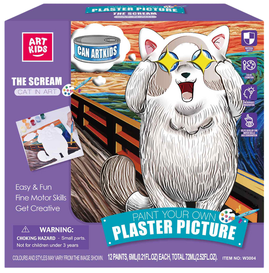 PAINT YOUR OWN PLASTER PICTURE-CAT