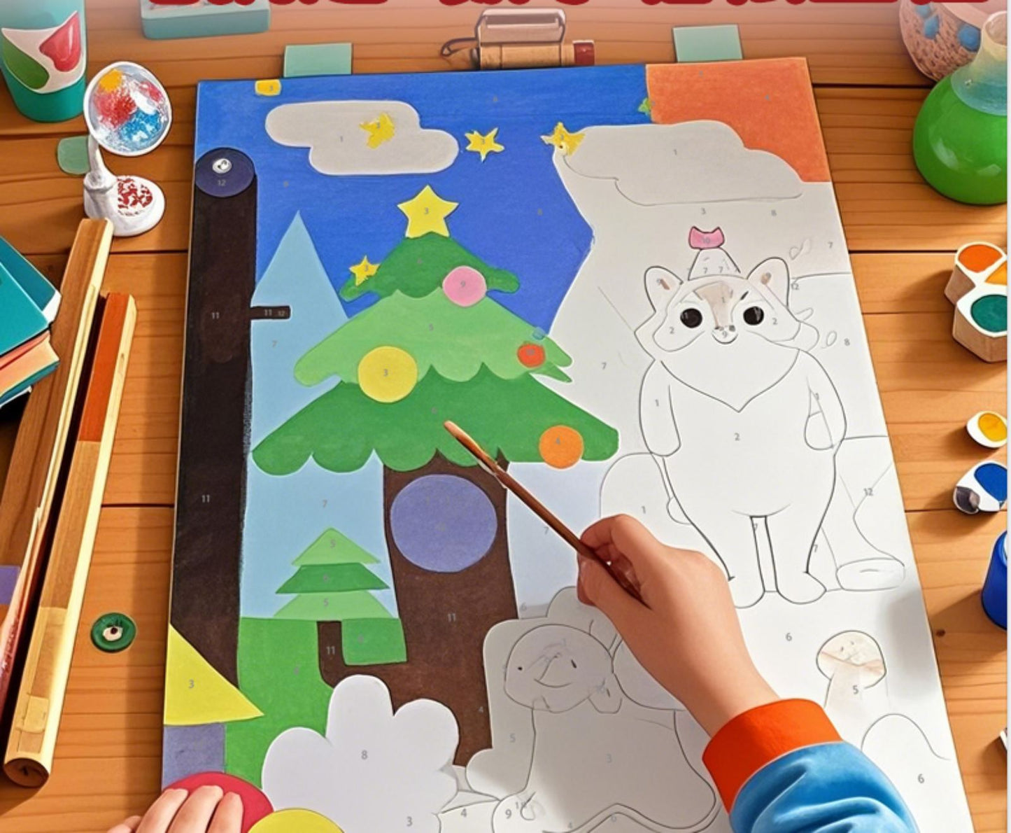 FOREST PARTY CANVAS PAINT BY NUMBERS