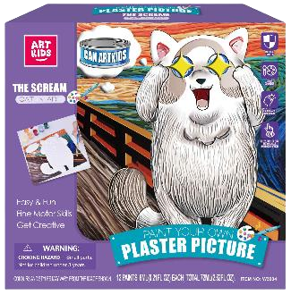 ArtKids Paint Your Own Plaster Art Painting Set with Display Frame Educational Art Gift Set For Kids