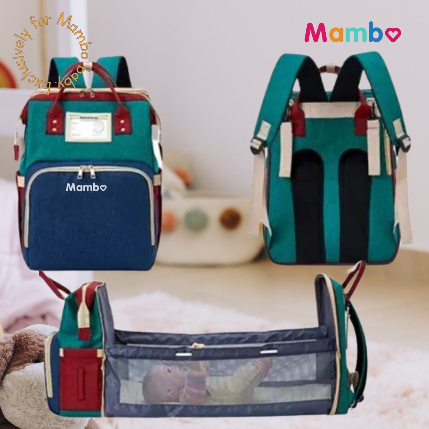 Mambo 2 in 1 Crib and Diaper Bag